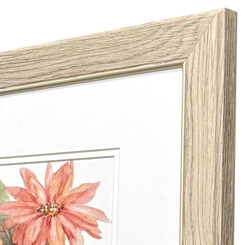 HomeRoots Set Of Two Just Peachy Brown Framed Wall Art