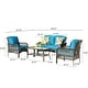 preview thumbnail 56 of 60, OVIOS 4-piece Water-Resistant Wicker Deep Seating Outdoor Sofa Set