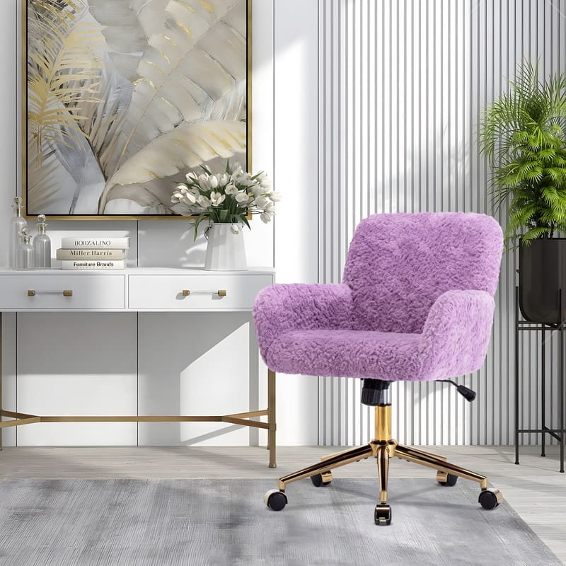 Metal Swivel Home Upholstered Office Chair