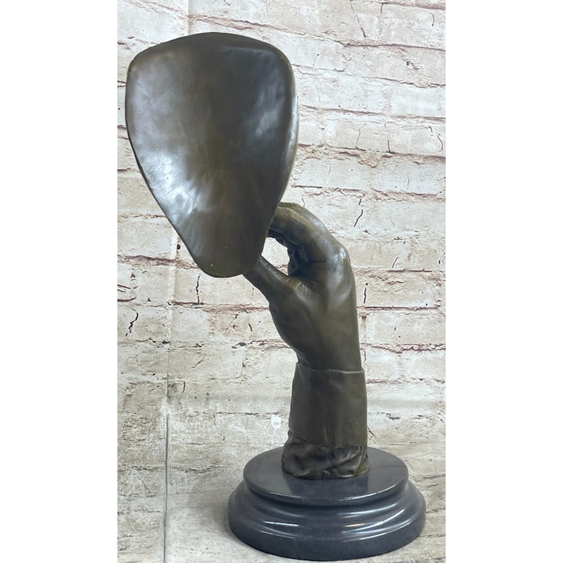 Havana Man Smoking Cigar Bronze Statue Sculpture Modern Art 15 Inches X 8 Inches