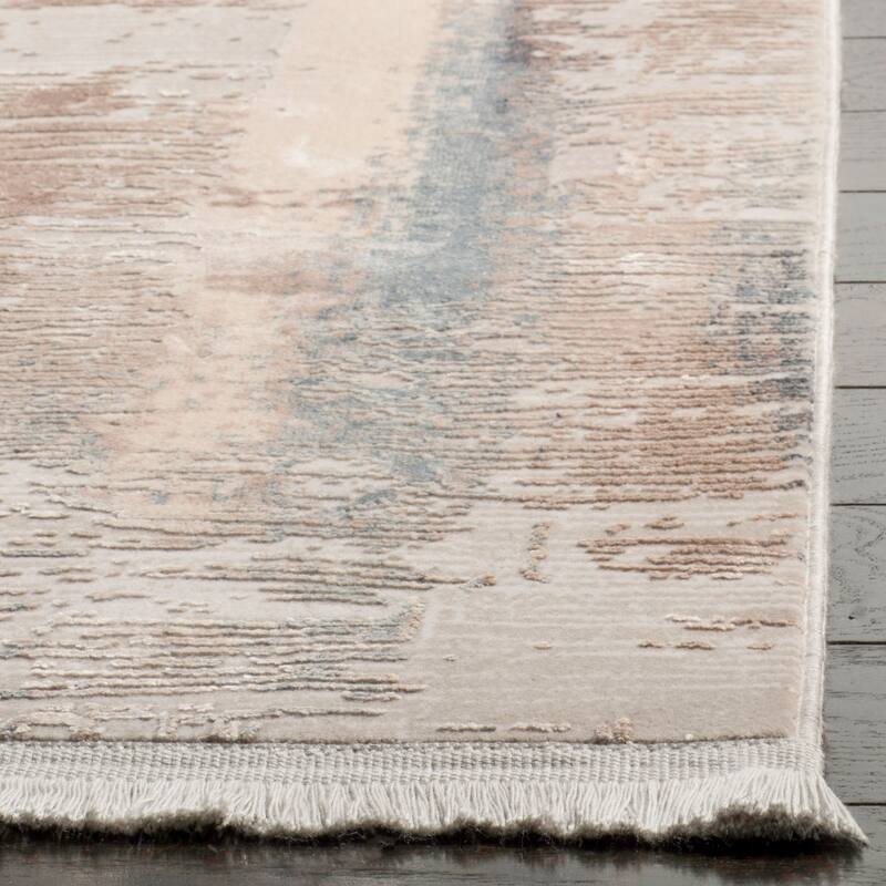 SAFAVIEH Eclipse Renita Vintage Boho Abstract Viscose Rug with Fringe