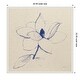 preview thumbnail 5 of 7, Modern Vintage Floral II Indigo by Avery Tillmon Framed Canvas Wall Art Print 22 x 22 in. - Sylvie Beaded White