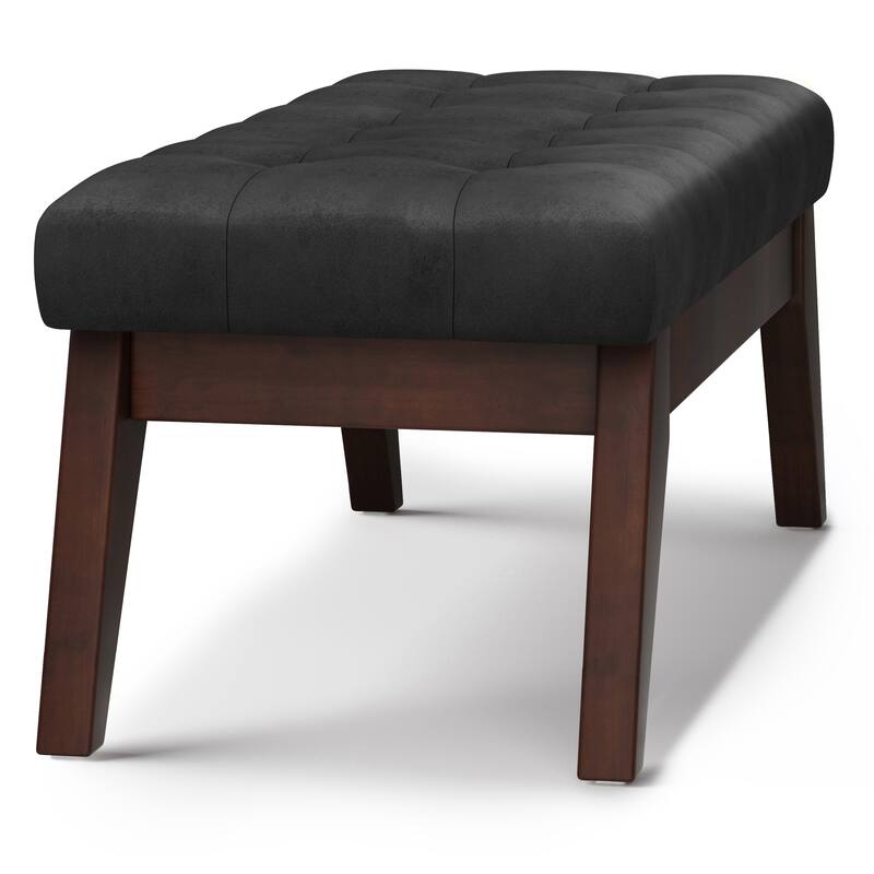 Mid Century Tufted Ottoman Bench