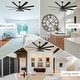 preview thumbnail 5 of 11, Chichoice 72" Farmhouse Large Ceiling Fan with Lights and Remote, 8-Blade 6 Speeds DC Motor Caged Ceiling Fan for Large Room