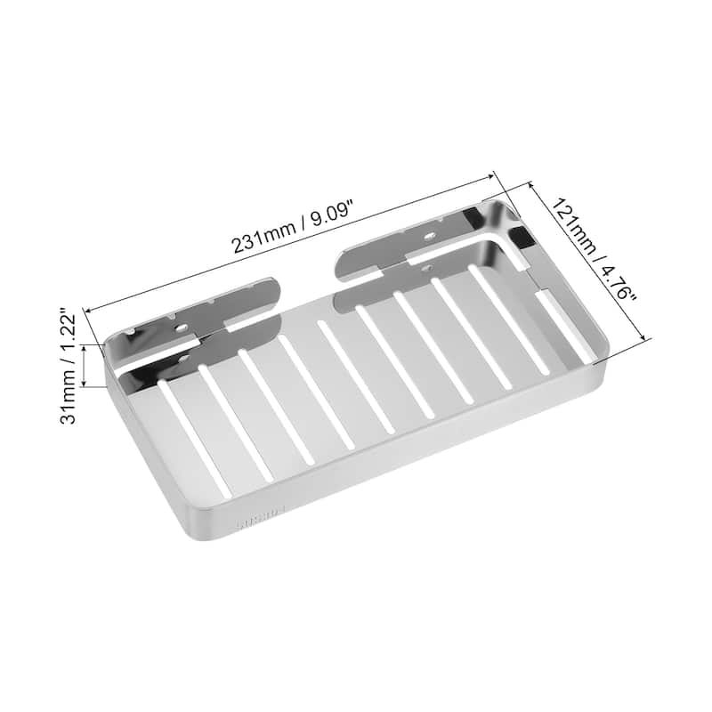 Wall Mounted Soap Dish Holder, 304 Stainless Steel Soap Tray - Silver
