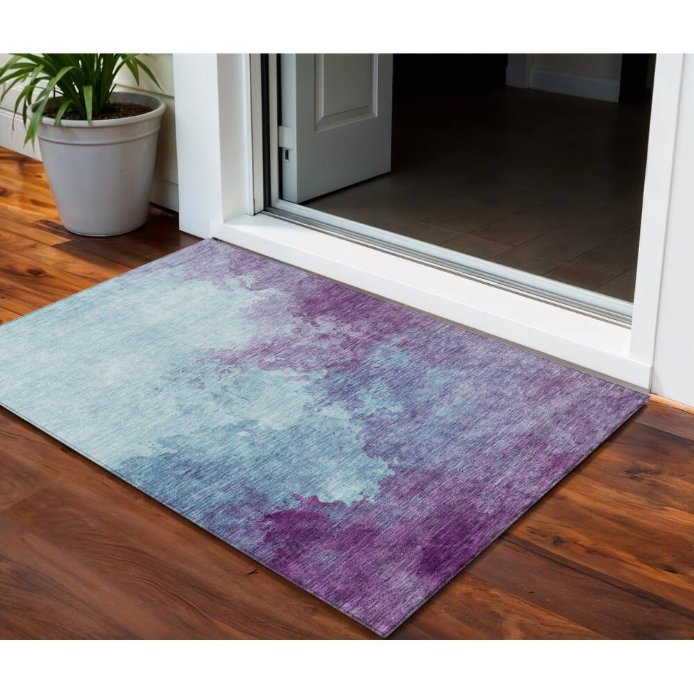HomeRoots Abstract Transitional Rectangle Outdoor Rug
