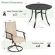 preview thumbnail 32 of 174, Patio Dining Set, Outdoor Dining Table and Chairs Set with Textilene Chairs, Adjustable Umbrella Hole for Garden, Backyard