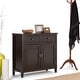 preview thumbnail 12 of 92, WYNDENHALL Hampshire 40" Wide Solid Wood Traditional Entryway Storage Cabinet - 40"w x 15"d x 36" h Dark Chestnut Brown