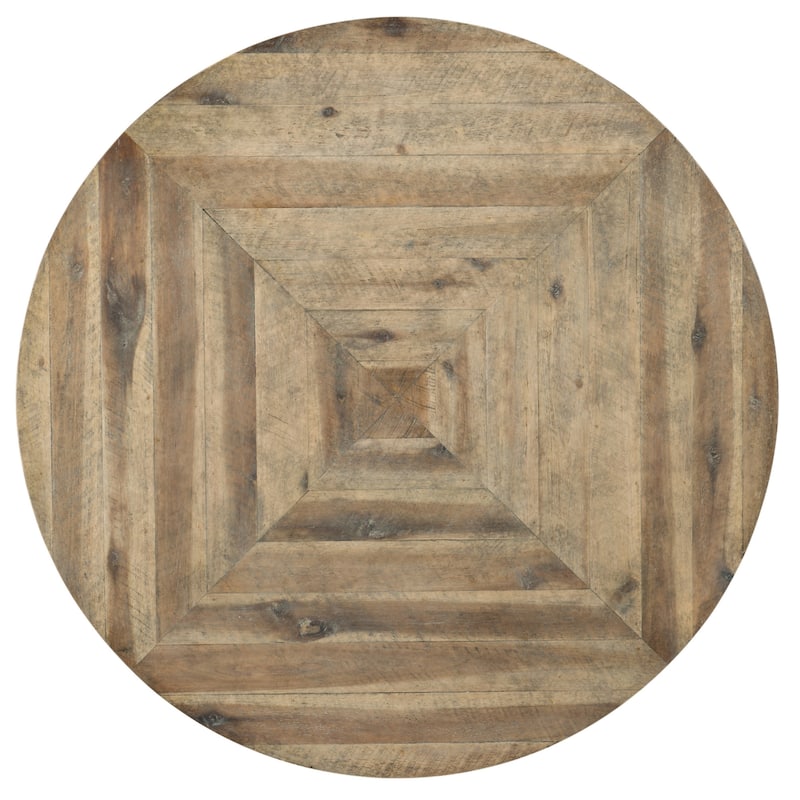 Hooker Furniture 38" Diameter Acacia Wood Top Metal Coffee Table from