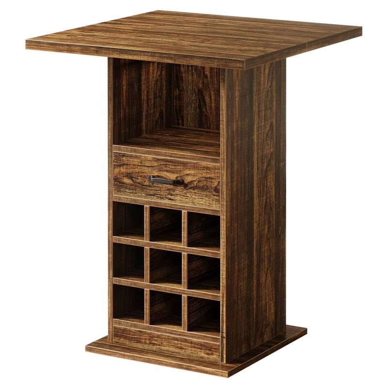 Bar Unit, Bar Cabinet with Storage & Wine Rack, Liquor Console Accent Table, Home Living Room Kitchen