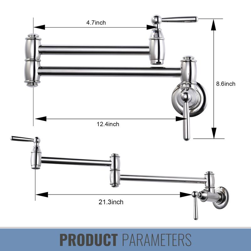 WOWOW Vintage Pot Filler Folding Kitchen Faucet