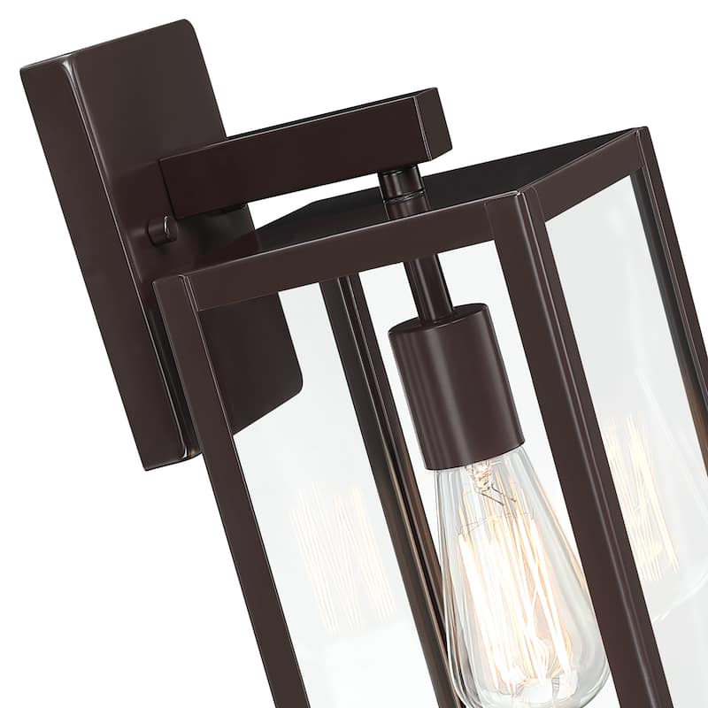2-pack 13" H 1-Light Black Outdoor wall Lantern(Dusk to Dawn could be chosen)