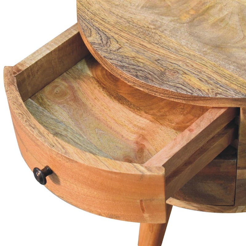 Artisan Furniture Solid Wood Odyssey Oak-ish Tripod Nightstand