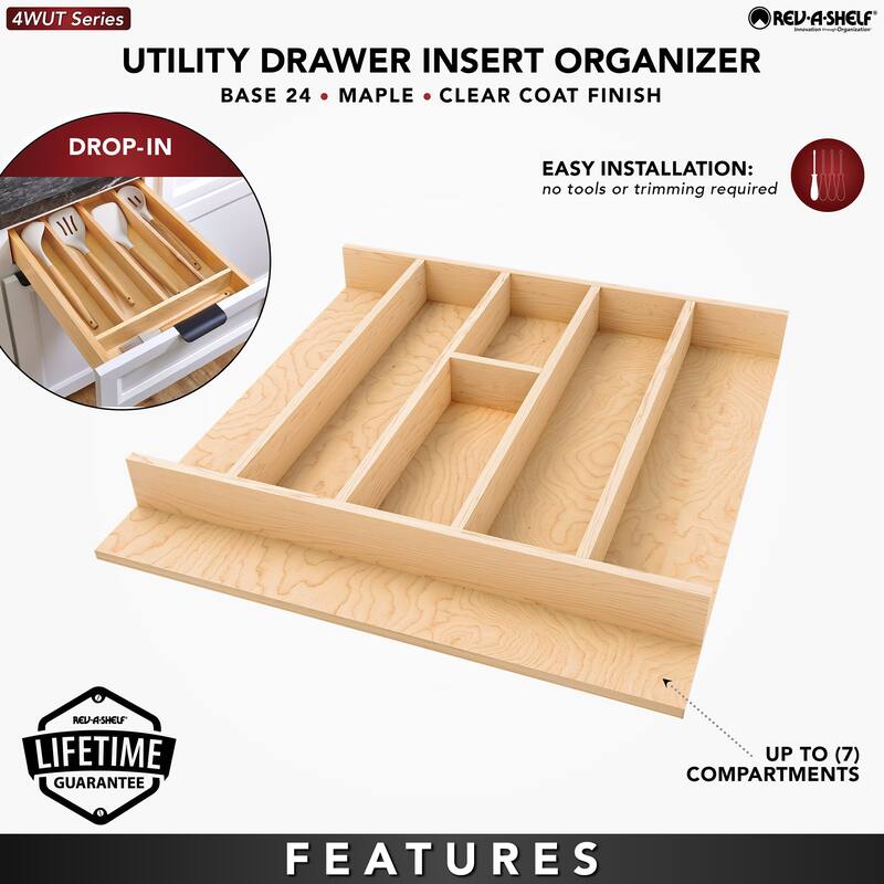 Rev-A-Shelf 4WUT-24SH-1 Wood Classics 19-1/4" x 19-1/2" Right Size