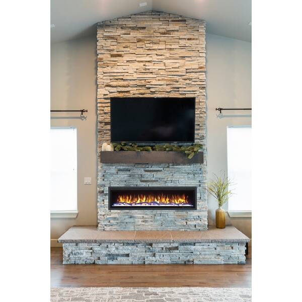 Huntington Fireplaces Sparkling Series 50Inch Built in / Wall Mounted Electric Fireplace Bed