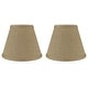 preview thumbnail 40 of 88, Hardback Faux Silk Conical Lamp Shade, 5 inch Top, 9 inch Bottom, 7 inch Slant Set of 2 - Natural Burlap