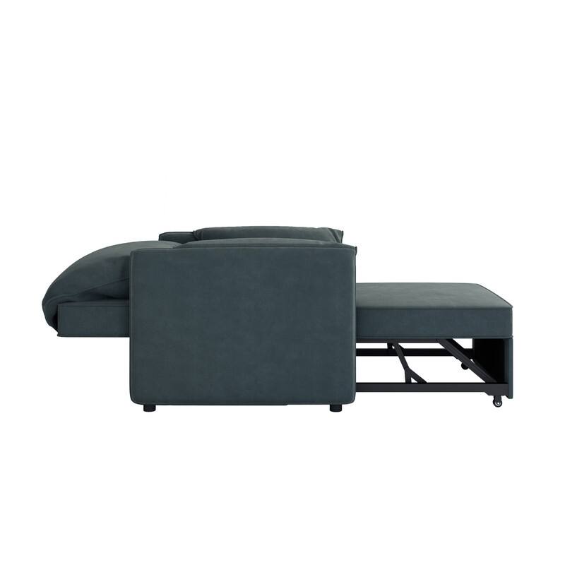 38.5" Convertible Folding Sofa Bed, 3-in-1 Convertible Sleeper Chair, Adjustable Backrest