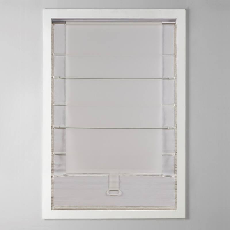 Basketweave Room Darkening Cordless Roman Shade