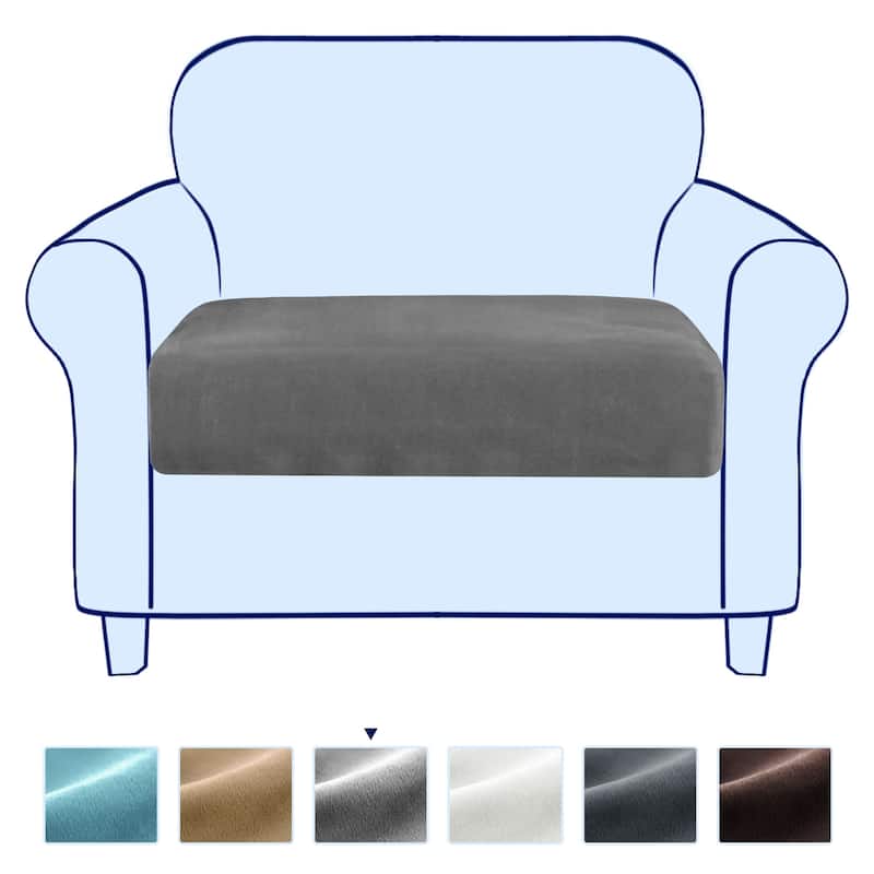 Subrtex Armchair Cushion Covers Velvet Stretch Furniture Protector