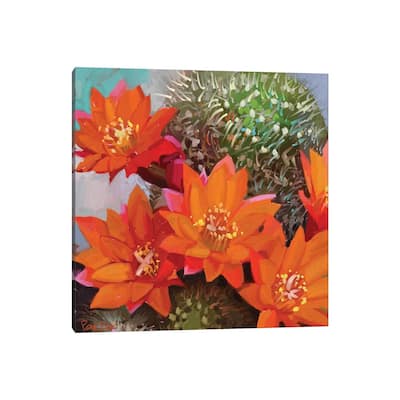 iCanvas "Orange Cactus" by Teddi Parker Canvas Print
