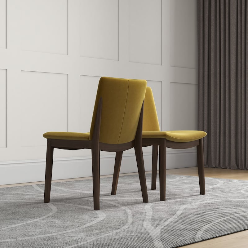 Vermont Mid-Century Modern Fabric Dining Chair (Set of 2)
