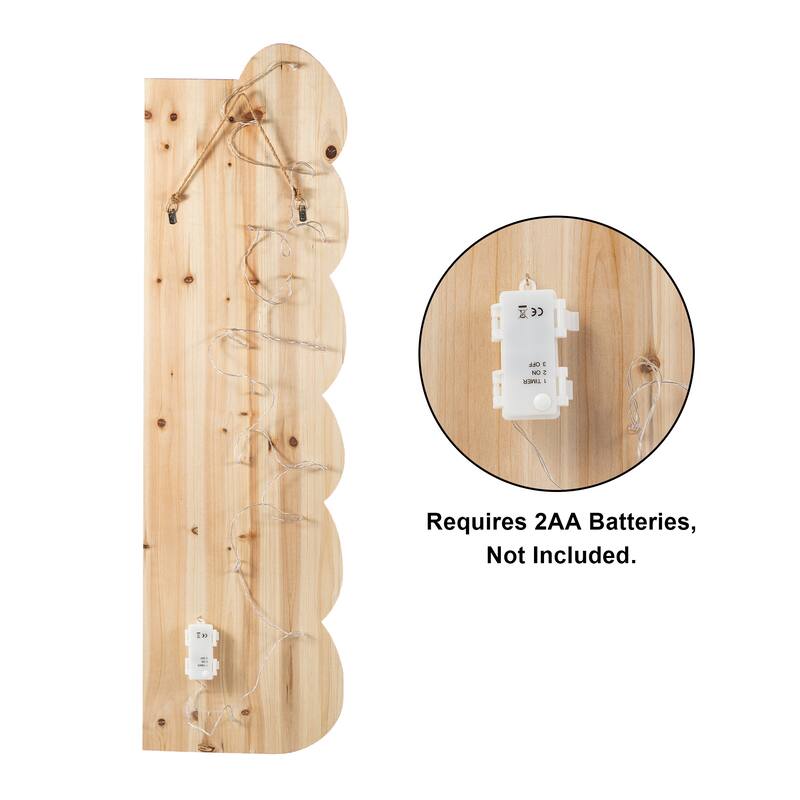 Glitzhome 42"H Lighted Wooden Stacked Eggs Happy Easter Porch Sign with Timer