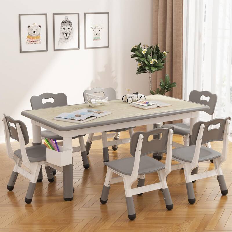Kids Table and 6 Chairs Set
