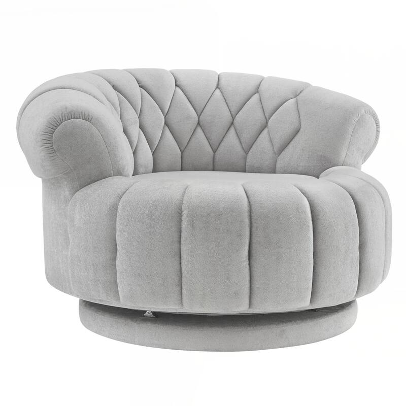 Accent Chair 360°Swivel Chair Sofa Barrel Swivel Chair Round Club Chair
