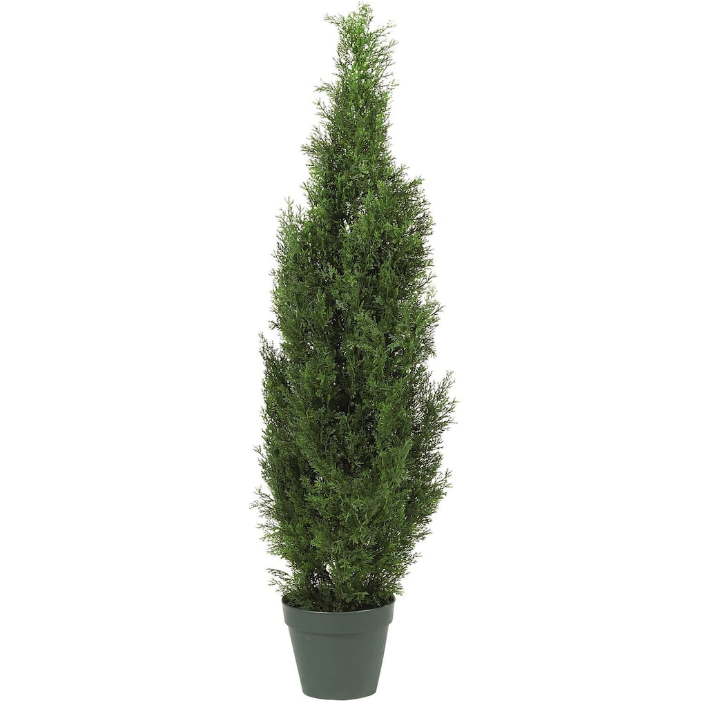 4ft Silk Tree - Indoor Outdoor Decorative Tree, Realistic Artificial Pine Tree, Elegant Home Decor, 20" x 20" x 48" - 4ft.