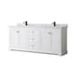 Option White / White Carrara Marble Top / Matte Black