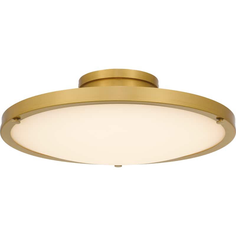 Donne Integrated LED Brushed Gold Semi-Flush Mount with CCT Switch