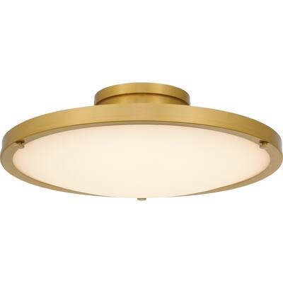 Donne Integrated LED Brushed Gold Semi-Flush Mount with CCT Switch
