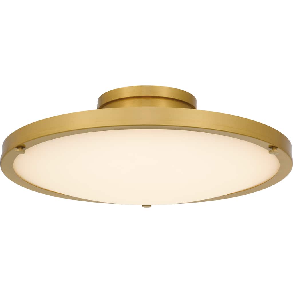 Donne Integrated LED Brushed Gold Semi-Flush Mount with CCT Switch