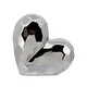 preview thumbnail 2 of 4, Silver Ceramic Heart 8" 7.75"H - 7.75" x 3.25" x 7.75"