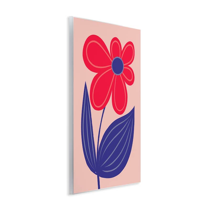 Stupell Playful Bold Red Daisy Wall Plaque Art Design By Martina Pavlova