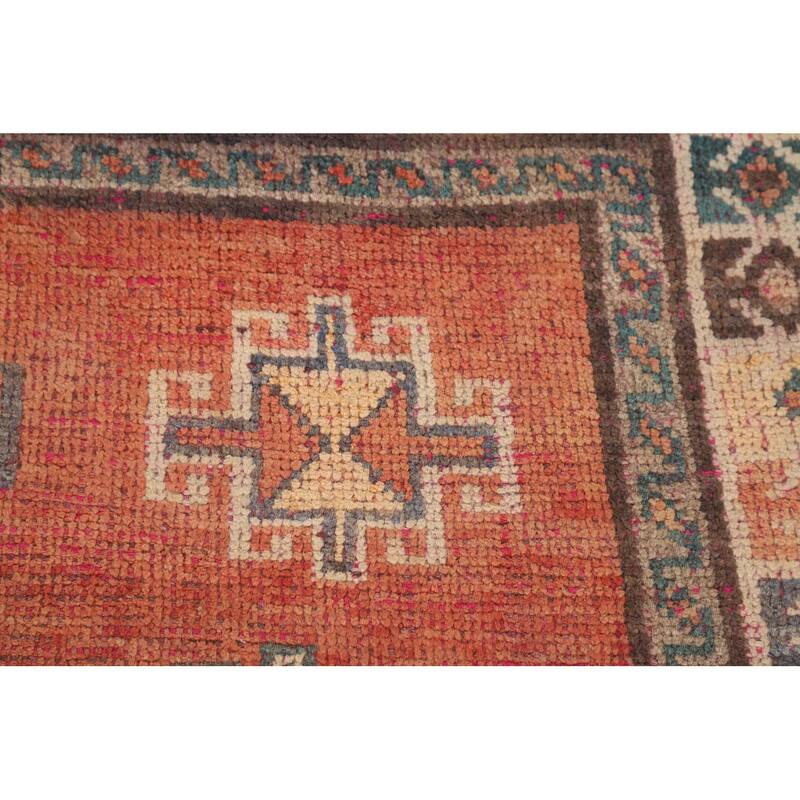 Geometric Shiraz Persian Accent Rug Hand-Knotted Wool Carpet - 4'4" x 6'4"