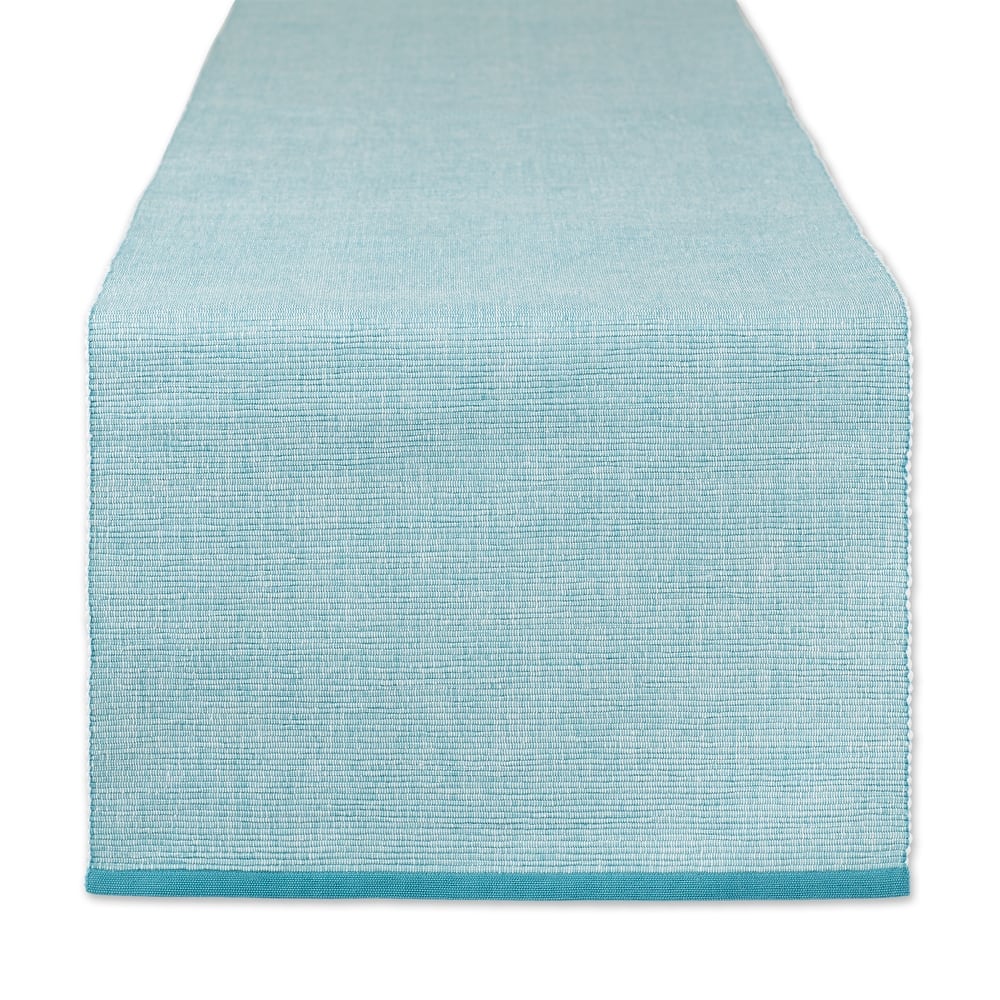 DII Mineral Eco-Friendly Chambray Fine Ribbed Table Runner 13x72 inches
