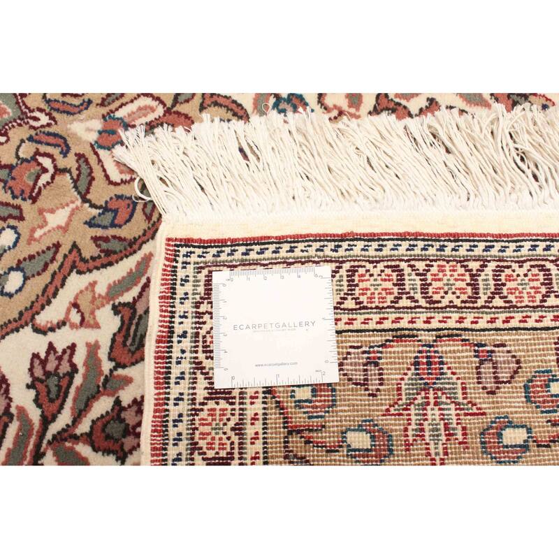 ECARPETGALLERY Hand-knotted Hereke Cream Wool Rug - 3'10 x 6'0