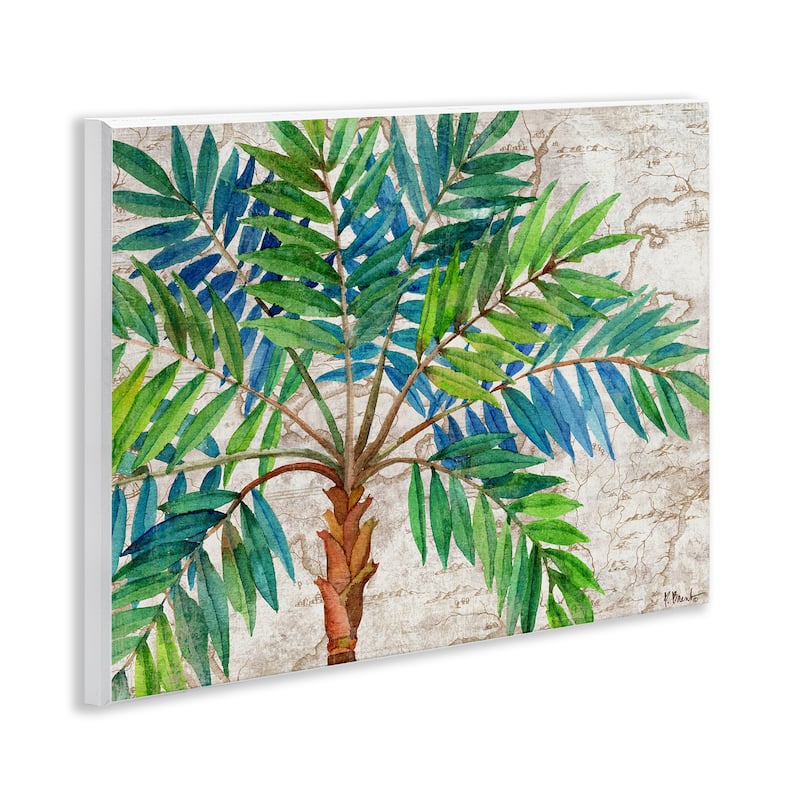 Stupell Aqueous Palm Tree Wall Plaque Art Design By Paul Brent