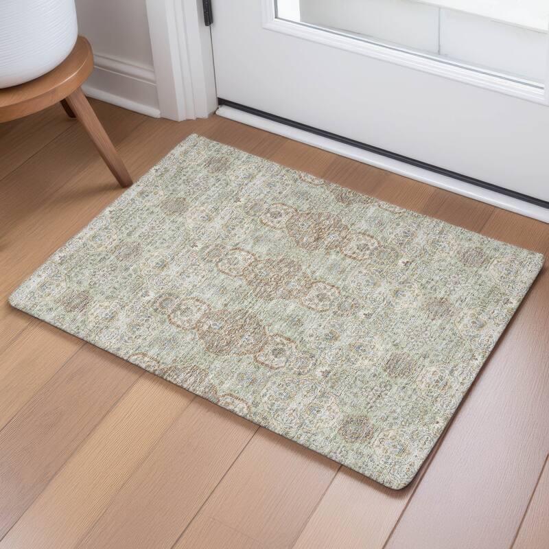 Machine Washable Indoor/ Outdoor Global Budden Chantille Rug