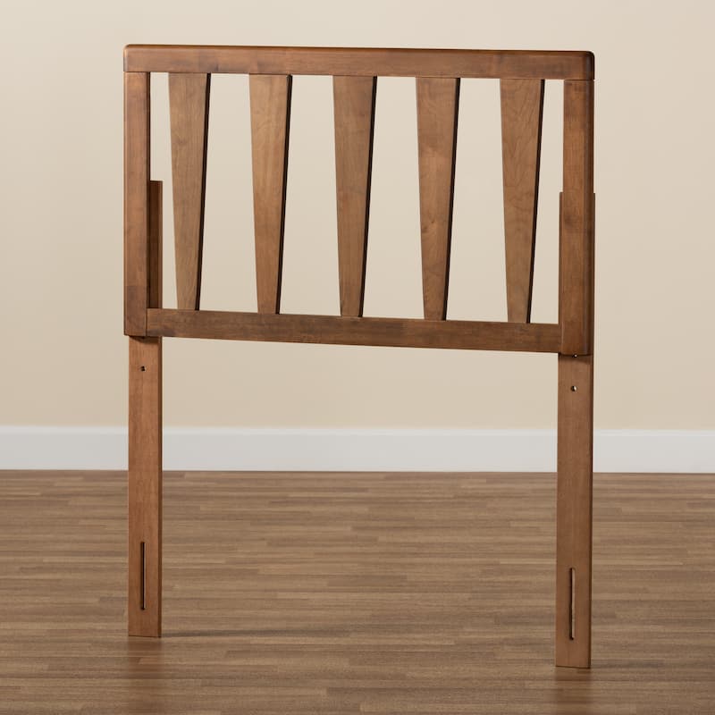 Duncan Contemporary Ash Walnut Finished Wood Headboard