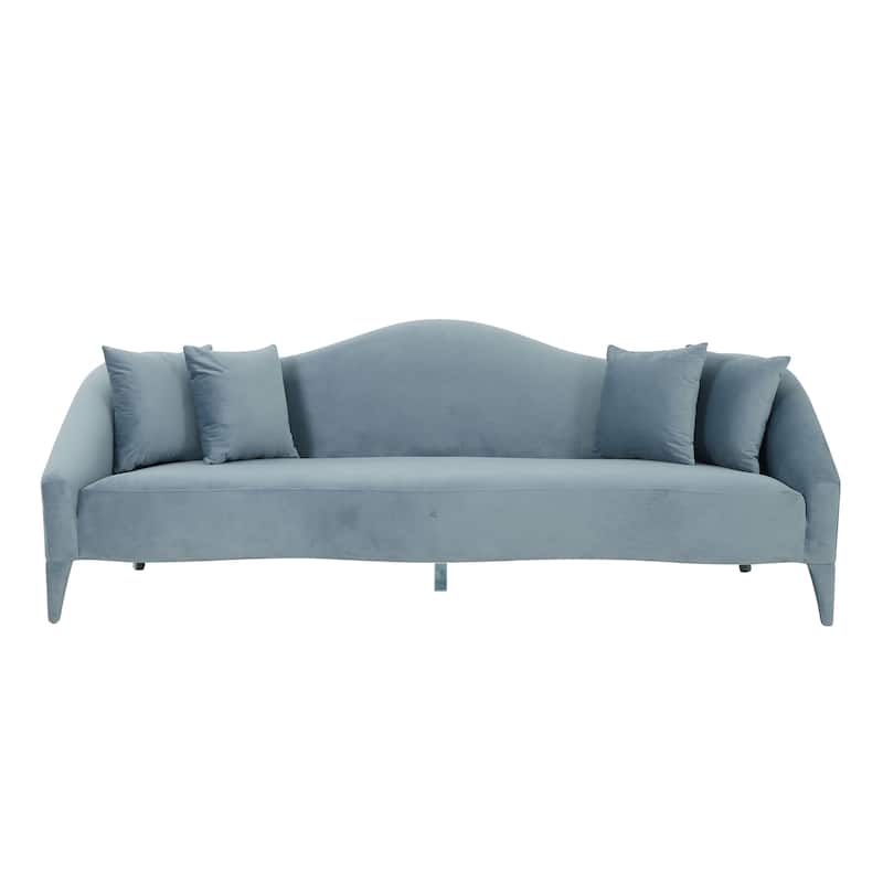 Naya Velvet Sofa - 96"W x 36.2"D x 34.3"H - 96"W x 36.2"D x 34.3"H