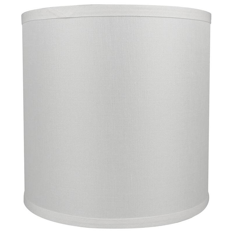 Classic Drum Smooth Linen Lamp Shade, 8" to 16" Bottom Size - 10" - Off White