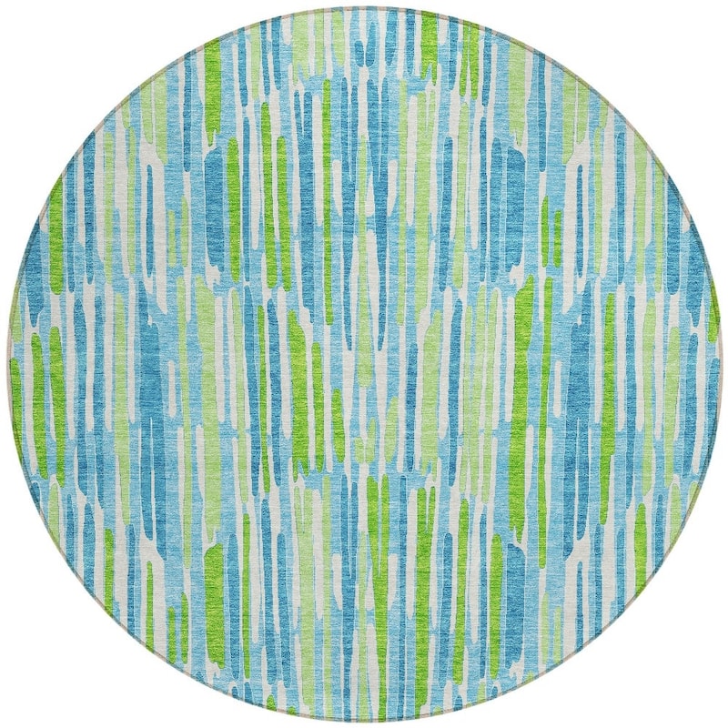 HomeRoots Abstract Transitional Rectangle Outdoor Rug