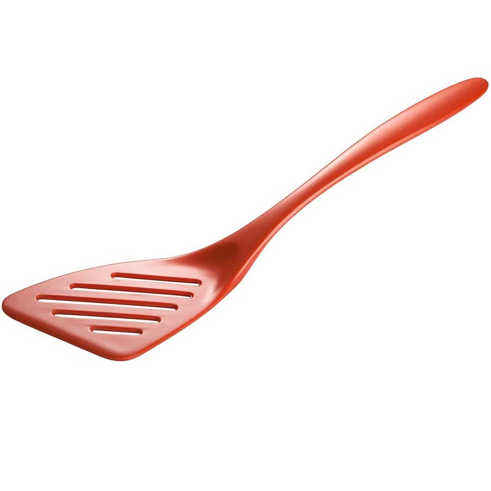 Hutzler 12.5 Inch Melamine Angled Slotted Turner Spatula