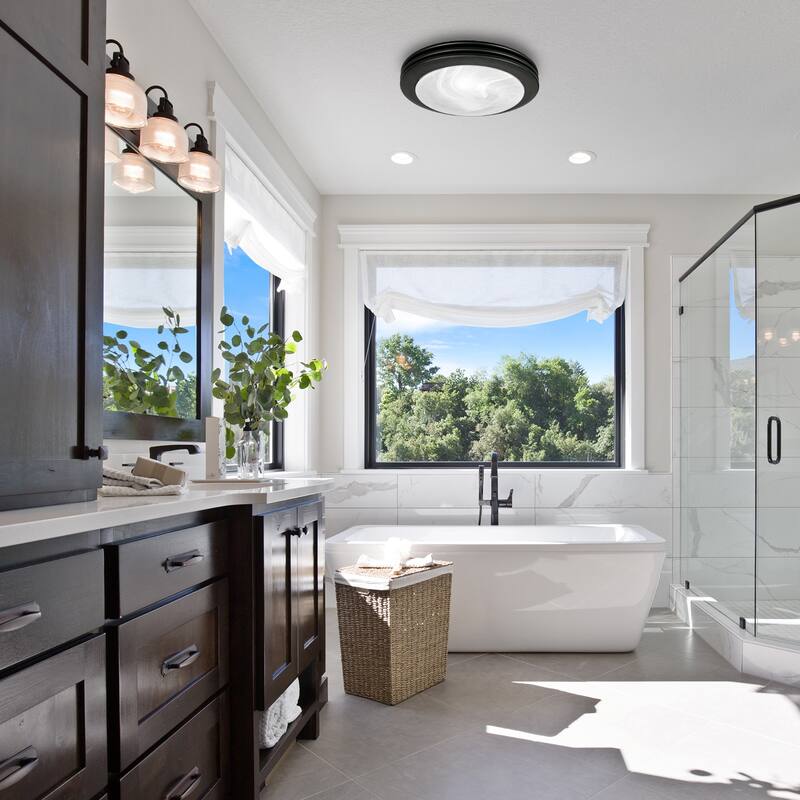 Exhaust Fan, Ultra Quiet 80 CFM 1.5 Sones Ventilation Exhaust Bathroom Fan with Light, 3 CCT LED Light, 3 Years Warranty