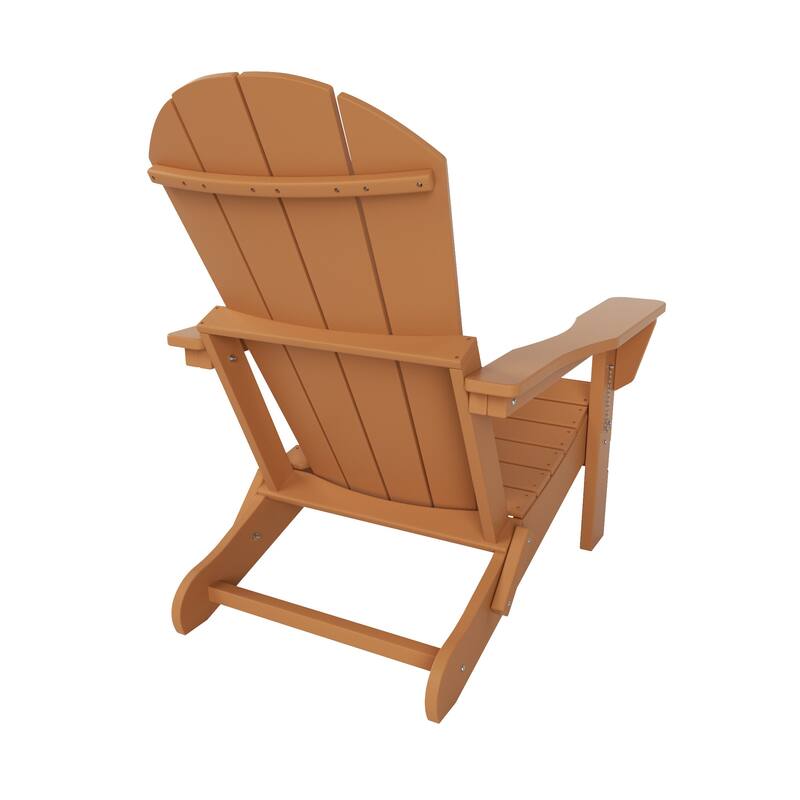 POLYTRENDS Laguna Folding Poly Eco-Friendly All Weather Outdoor Adirondack Chair