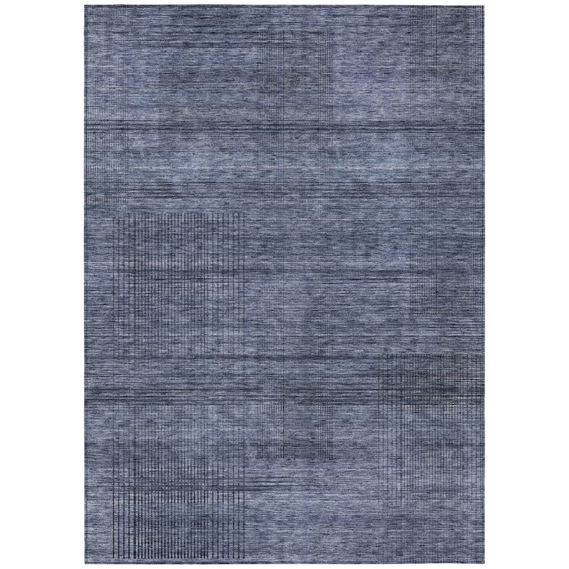 HomeRoots Striped Transitional Rectangle Outdoor Rug