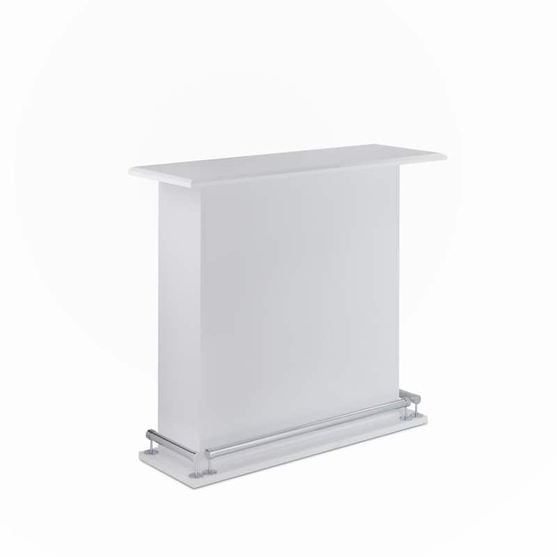 White High Gloss 6-Shelf Bar Table