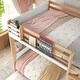 preview thumbnail 4 of 5, Pine wood+MDF Full over Full Bunk Bed with Twin Size Trundle and Ladder Storage Shelves.